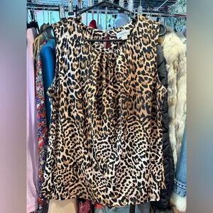 NWT Calvin Klein Leopard Print Sleeveless Top